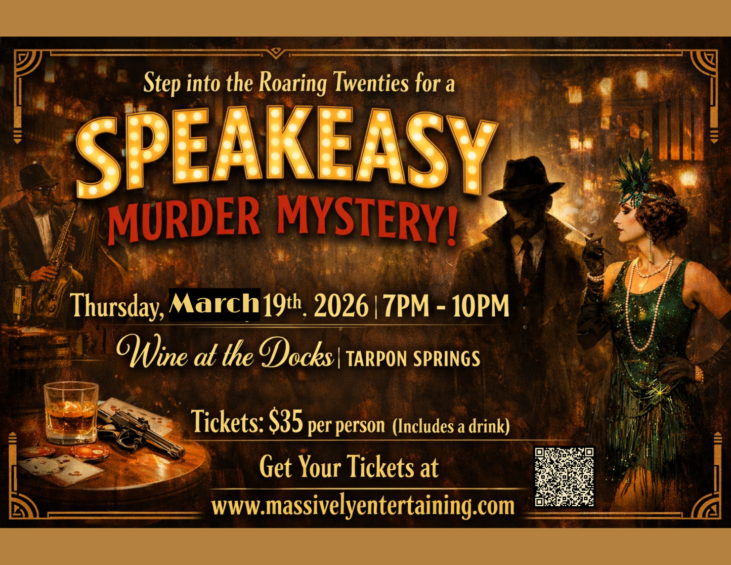 A Roaring Twenties Murder Mystery at Wine at the Docks - Tarpon Springs | March 19th