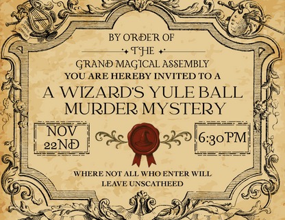 Murder Mystery Adventure: A Wizard's Yule Ball {November 22nd}
